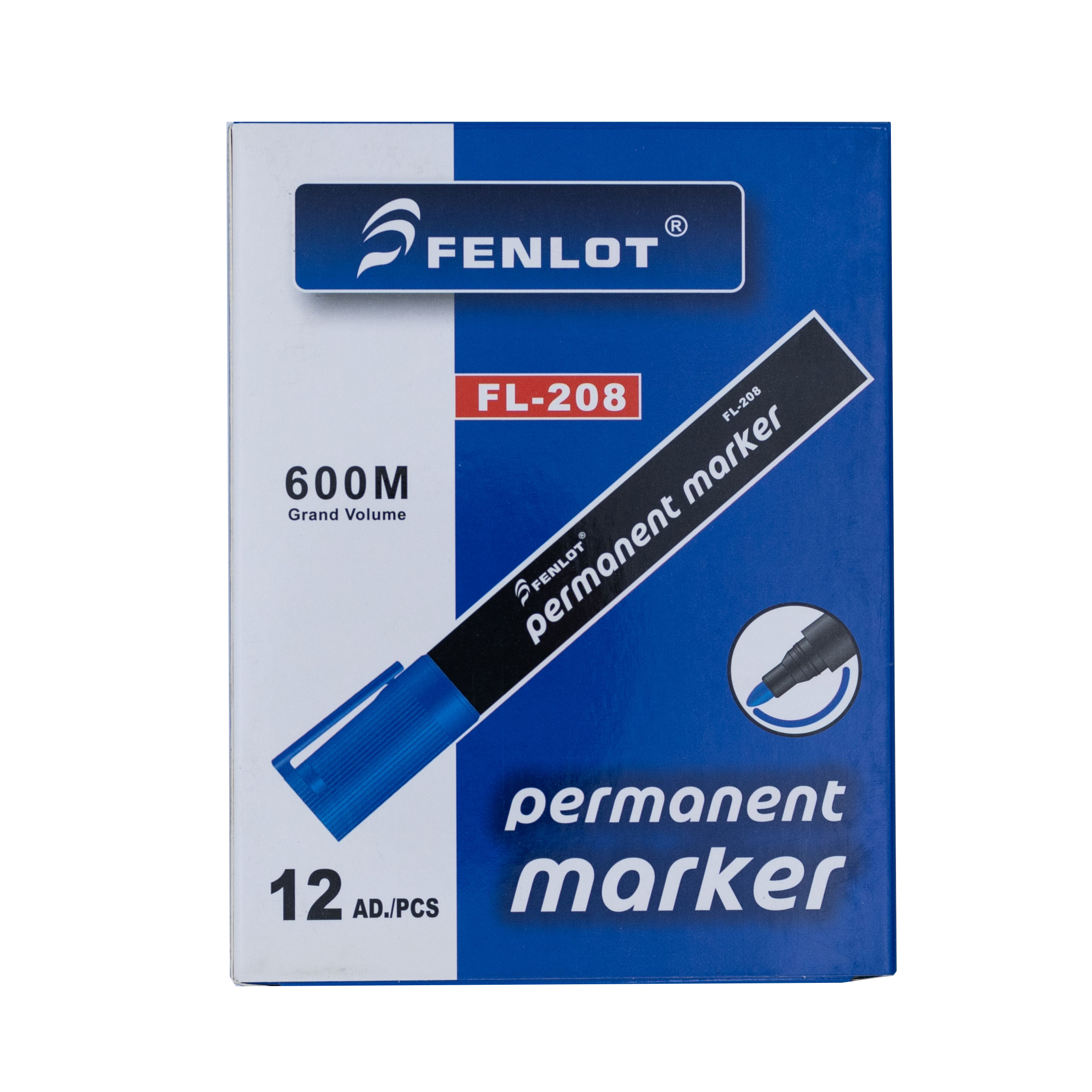 Fenlot German style Round Tip permanent marker 12pcs Paper Box