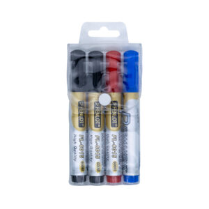 Fenlot High Quality Round Tip permanent marker 4pcs PVC Bag
