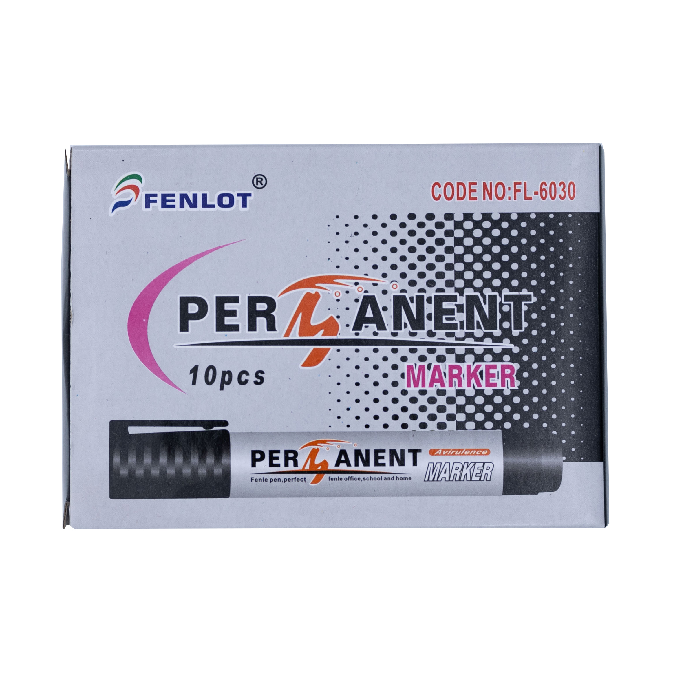 Fenlot Round Tip Permanent marker 10pcs Paper Box