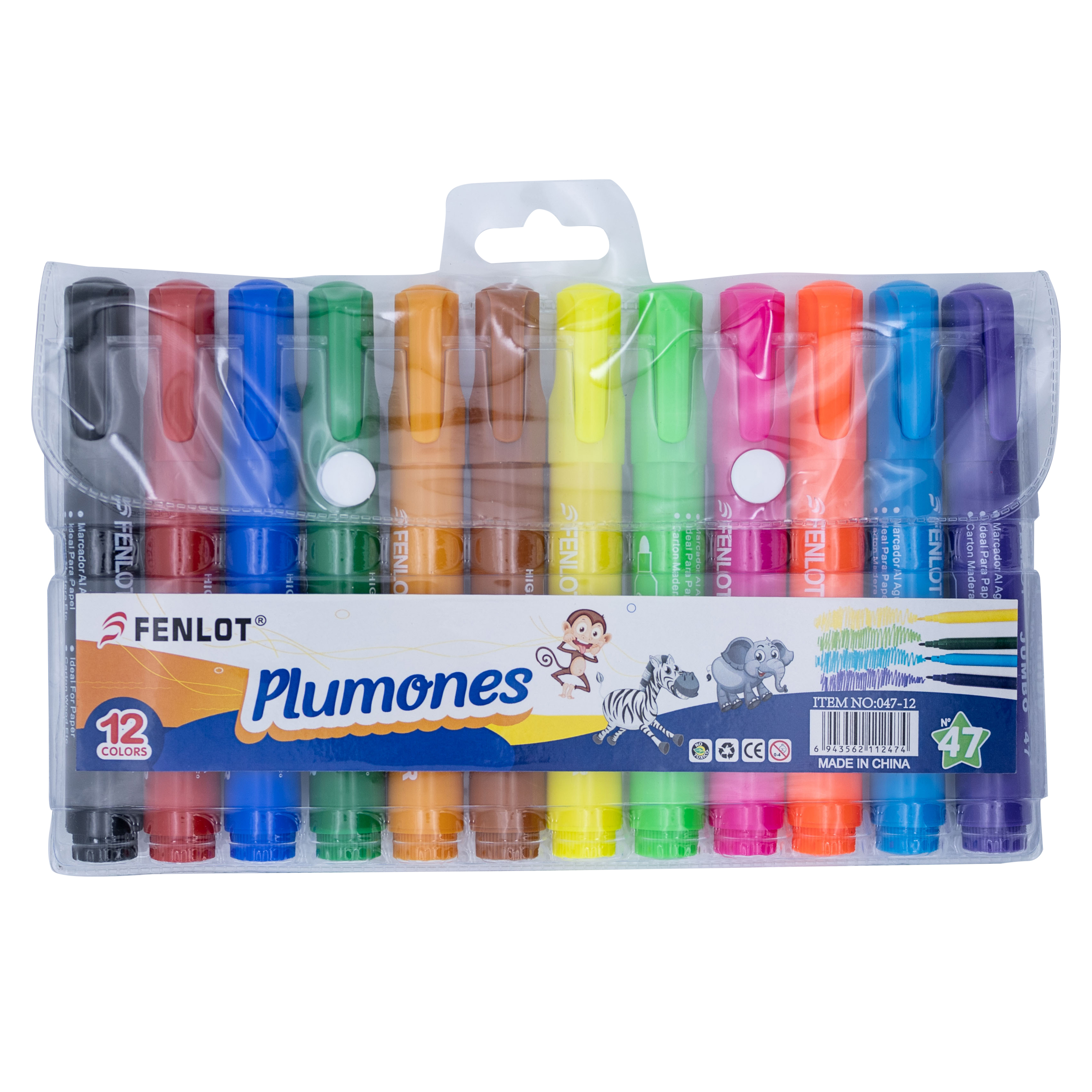 Fenlot High quality water-based Permanent Marker 12pcs Set